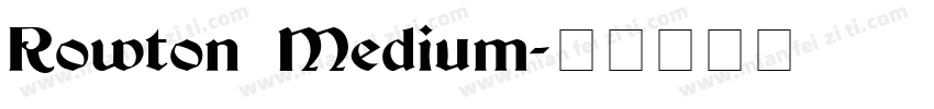 Rowton Medium字体转换